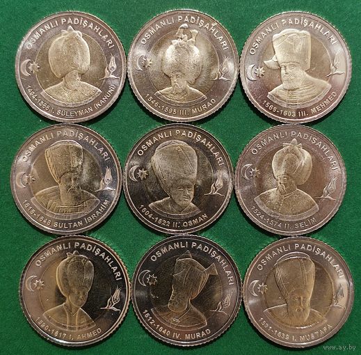 Турция 1 лира 2025 Султаны Османской империи. Выпуск 2.