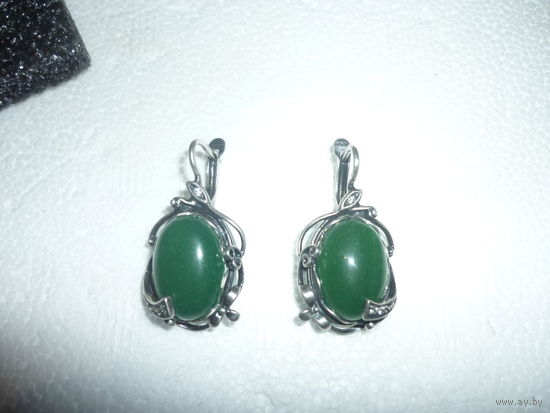 Серьги 925 С Хризопразом