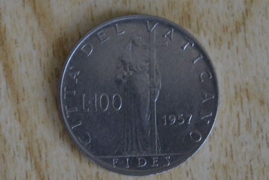 Ватикан 100 лир 1957 с 1 руб