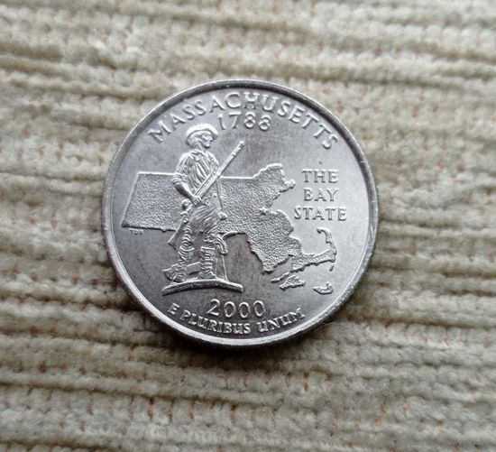 Werty71 США 1 квотер 25 центов 2000 D Массачусетс