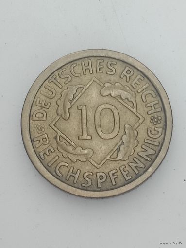 Германия 10 пфеннигов  1929 года . A