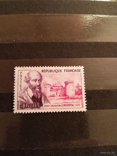 1960 Франция персоналии искусство культура клей MNH** (5-8)