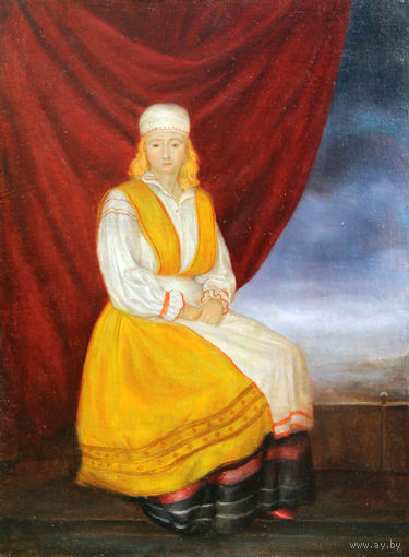 Картина "Портрет женщины в крестьянской одежде". -Мельник К. В.
