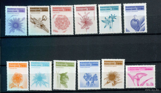 Того - 1999 - Цветы - [Mi. 2830-2841] - полная серия - 12 марок. MNH.  (Лот 161BJ)