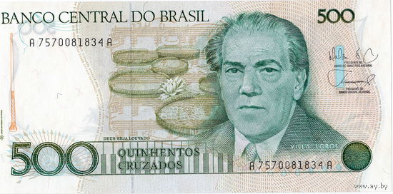 Бразилия, 500 крузадо обр. 1988 г., UNC