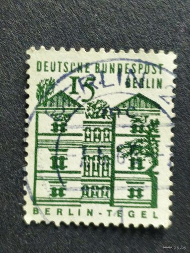 Германия 1964. Берлин. Здания Германии 12 века. Замок Тегель, Берлин