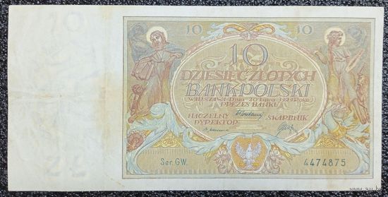 10 злотых Польша 1929 г.