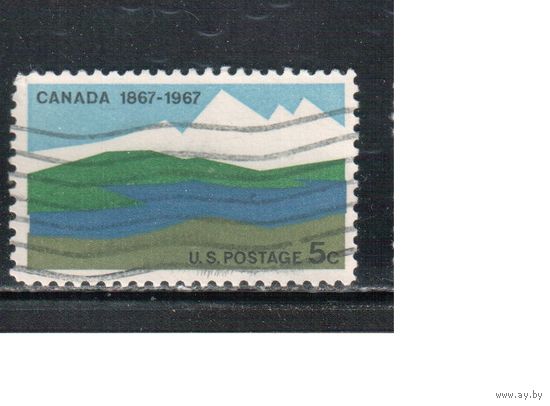 США-1967, (Мих. 921) , гаш. ,  Канада (одиночка)