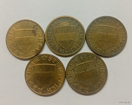 Австрия 50 грошей, 1961 год.1972 год.1979 год.1981 год.1989 год