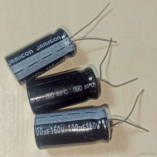 100 мкФ - 160 В. Jamicon. 85 С. Конденсаторы электролитические. Электролиты. 100мкФ 160В