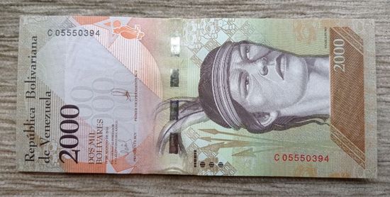 Werty71 Венесуэла 2000 боливаров 2016 UNC банкнота