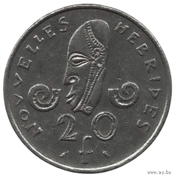КОНДОМИНИУМ НОВЫЕ ГЕБРИДЫ  20 ФРАНКОВ 1973. РЕДКОСТЬ (167350 экз)
