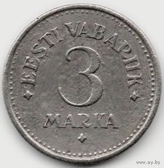 ЭСТОНСКАЯ РЕСПУБЛИКА. ПЕРВАЯ РЕСПУБЛИКА. 3 МАРКИ 1922. НЕЧАСТАЯ
