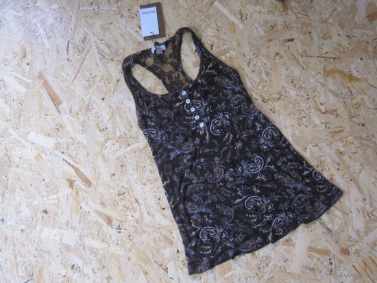 Тэнк-топ Bershka, спинка гипюр, р.S. Новый.