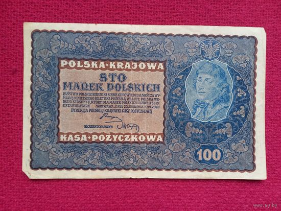 Польша 100 марок 1919 г.