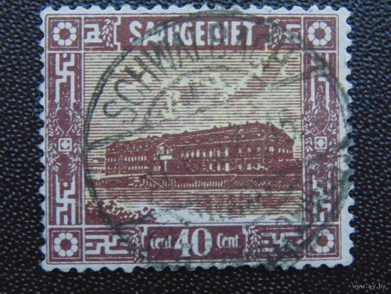 Германия 1922 г. Саар. Архитектура.