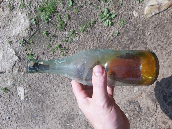Бутылка с бумажной пробкой. Вторая мировая.