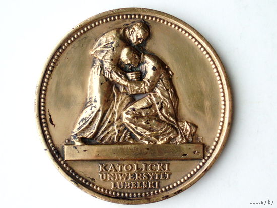 Медаль Католический университет Люблин Польша христианство Katolicki Universytet Lubelski Medal Polska #535