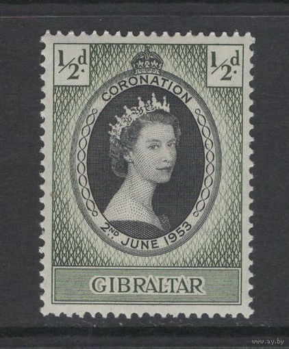 1953 Гибралтар** Коронация Королева Елизавета II SG#144