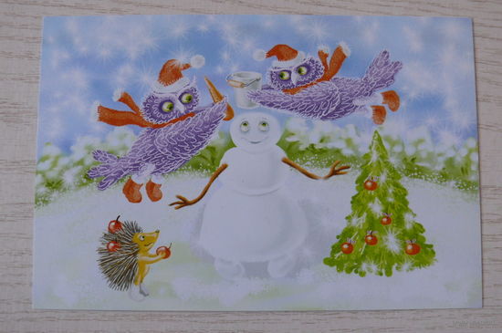 Анурченкова Наталья; Новый год, снеговик, совы, ёжик; 2015 чистая.
