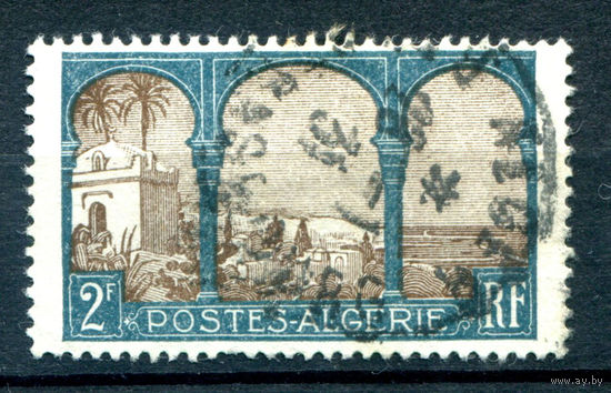 Французские колонии - Алжир - 1926г. - ландшафты, архитектура, 2 Fr - 1 марка - гашёная [Mi 55]. #1-Fr-17-B-2