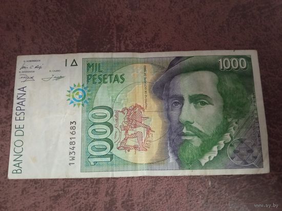 1000 песет Испании лот 2
