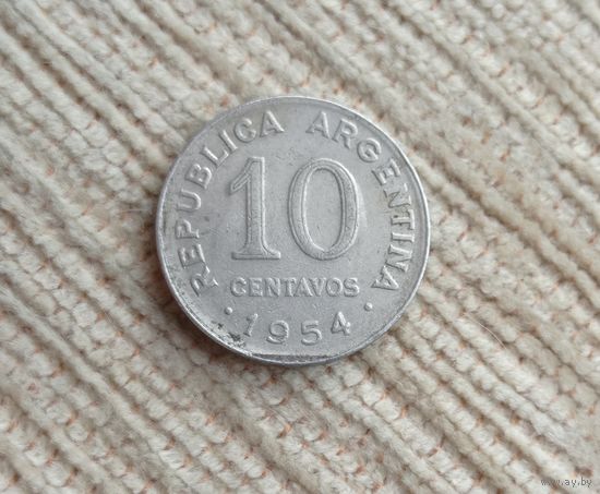 Werty71 Аргентина 10 сентаво 1954