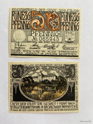 Нотгельд 50 пфеннигов Шлезвиг. Веймарская республика - 1602 (2)