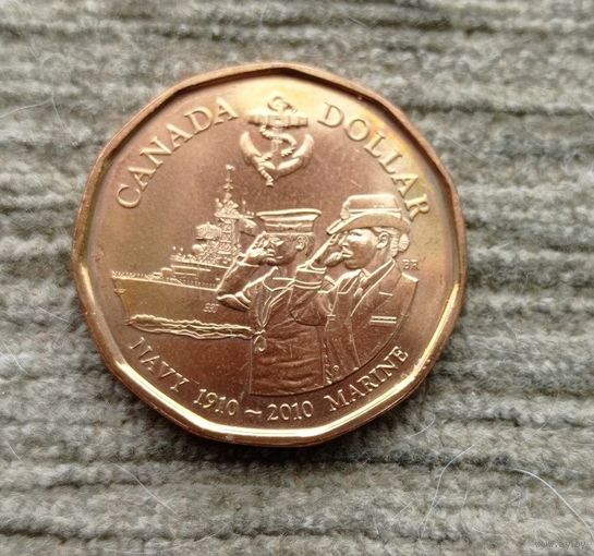 Werty71 Канада 1 доллар 2010 100 лет королевскому флоту Канады Корабль
