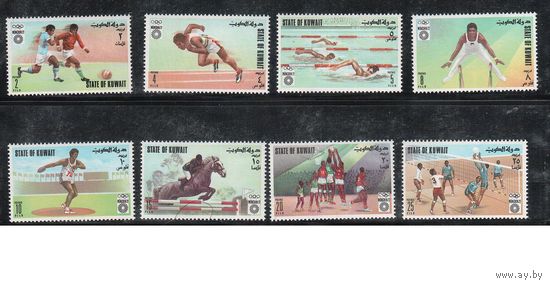 Кувейт-1972(Мих.543-550) ,** ,  Спорт, ОИ-1972,Футбол,(полная серия)