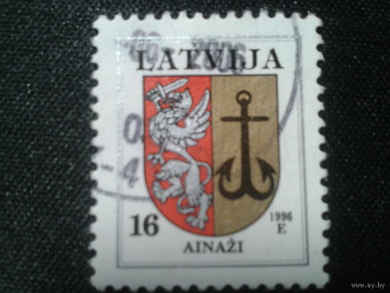 Латвия, 1996. Герб города Ainazi