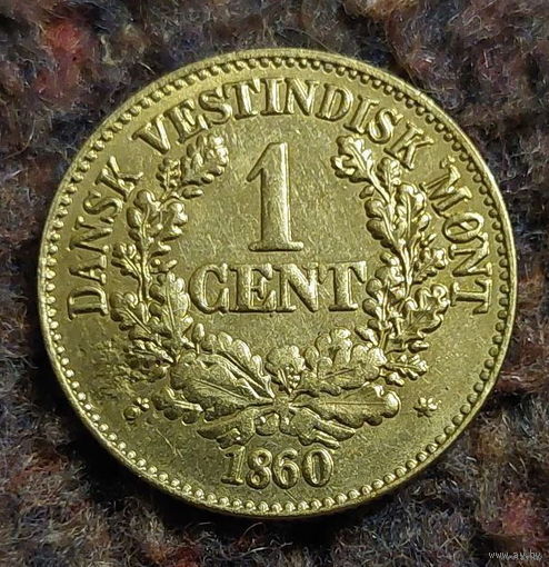 Датская Вест Индия 1 цент 1860 года. Король Фредерик VII. Предложи свою цену или обмен!