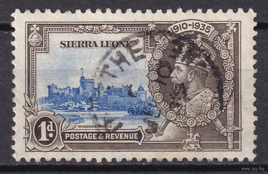 41.BrKS. Великобритания. Колонии. Сьерра Леоне. Серебряный юбилей. Георг V. 1935 г. 1d. Mi.#48.