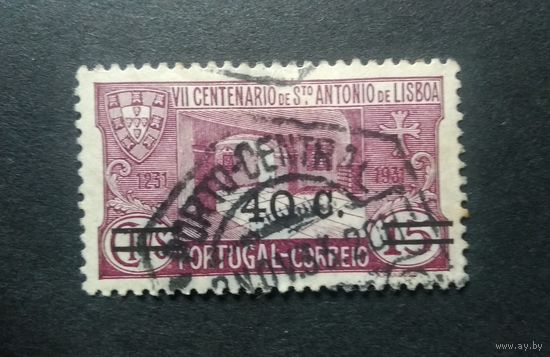 Португалия\48с\1933 Базилика Святого Антония Надпечатка