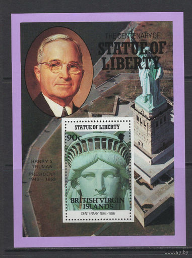 Британские Виргинские острова 1986** Столетие Статуи Свободы Президенты США