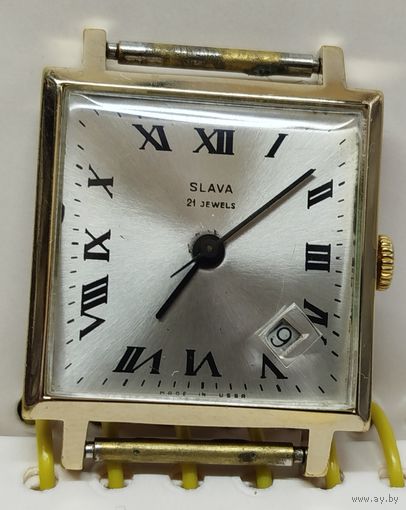 Часы "Слава-квадрат" Золочение,За вашу цену!