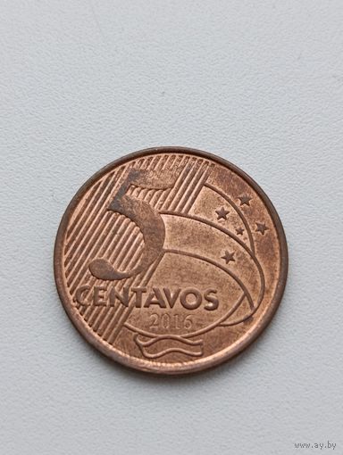 Бразилия. 5 сантимов 2016 года. (4)