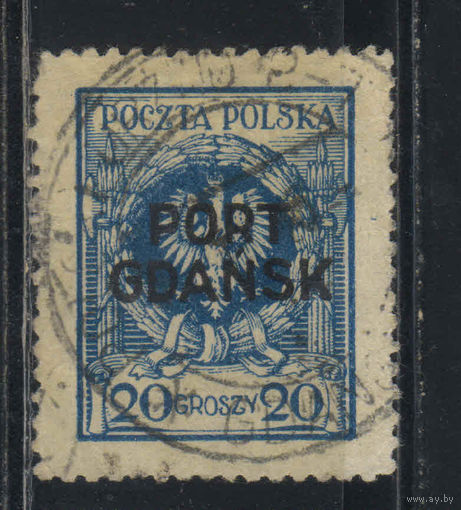 Польша Почта за рубежом Данциг 1925 Герб Надп Стандарт #7