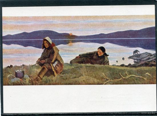 В.Т. Давыдов. Чукотка. На берегу Мичигмена. Изд.1959