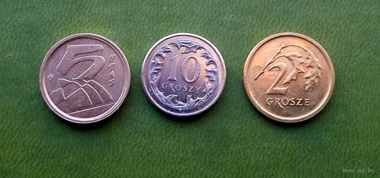 5 песет 1998,10 грошей 2012,2 грошей 2014