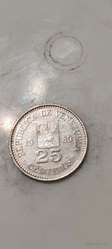 Венесуэла 25 сентимос 1989