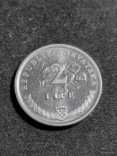 Хорватия 2 липы 1999 Unc