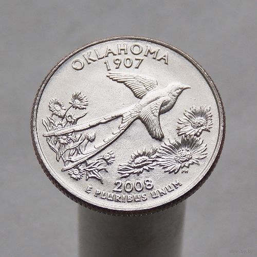 США 25 центов 2008 D Оклахома