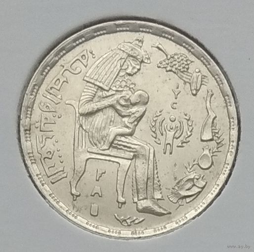 Египет 5 пиастров 1979 г. ФАО. Международный год детей. В холдере