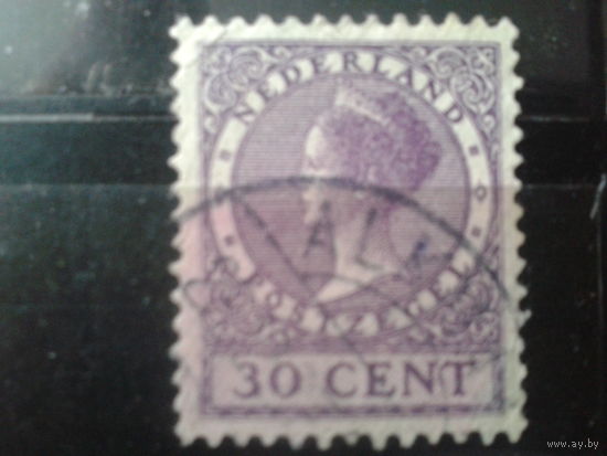 Нидерланды 1924 Королева Вильгельмина 30с
