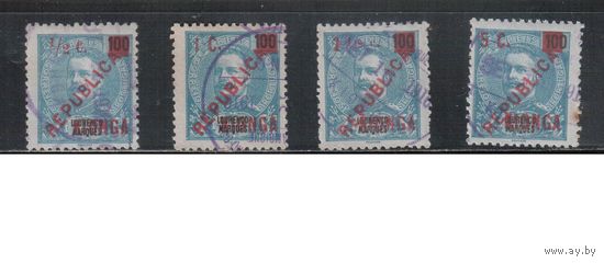 Кионга-1916,(Мих.1-4)  гаш. ,  Стандарт,Надп., (полная серия)