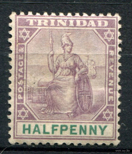 Британские колонии - Тринидад - 1896/1900г. - Британия, 1/2 P - 1 марка - MNH [Mi 37]. #4-B5-124-A-1