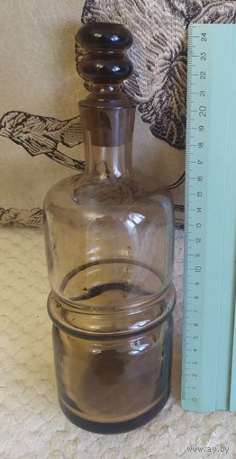 СССР. Винтажный графин из коричневого стекла.