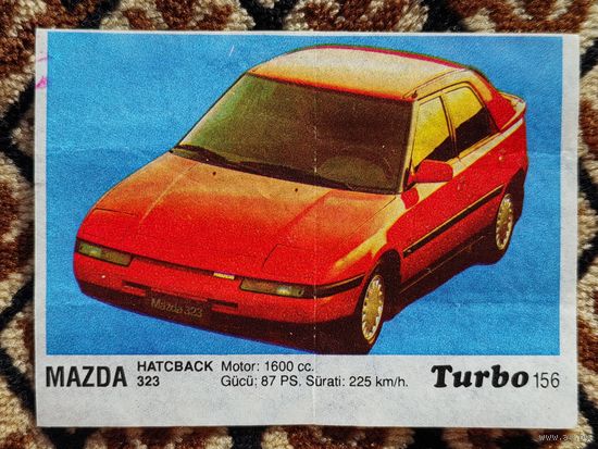 Вкладыш Turbo (Турбо) 3 серия (121-190, Black), номер 156, Mazda 323 hatcback. #2. Возможен небольшой торг.