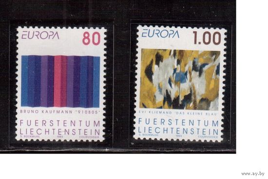 Лихтенштейн-1993, (Мих.1054-1055) ** ,    Искусство, Живопись (полная серия)